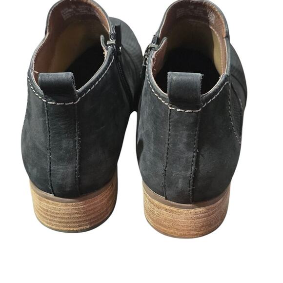 Dansko Bootie Leather Block Heel Size 38 Black Side Zip - Picture 3 of 6